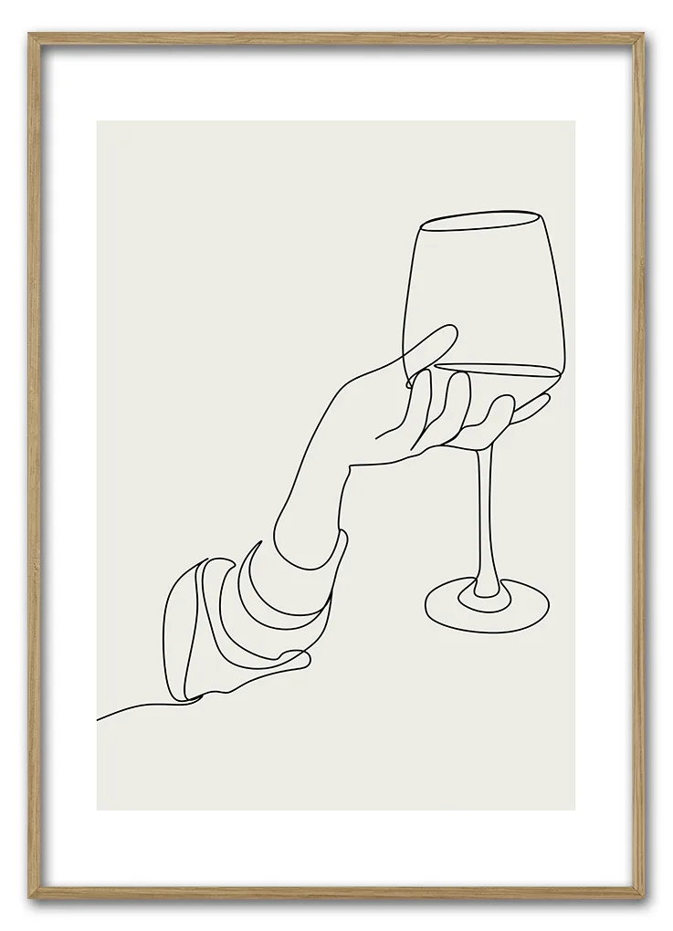 A Glass Of Wine 29 7x42 Cm