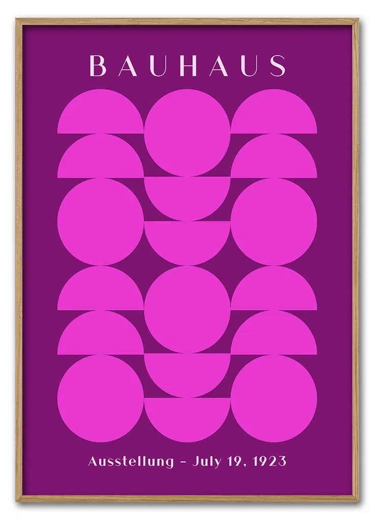 Bauhaus Circles Pink 29 7x42 Cm