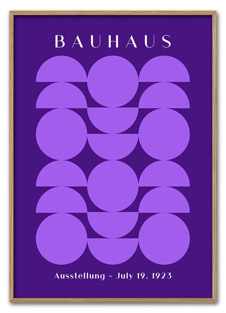 Bauhaus Circles Purple 29 7x42 Cm