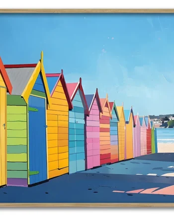 Beach   Huts   In   Color   29   7x42   Cm