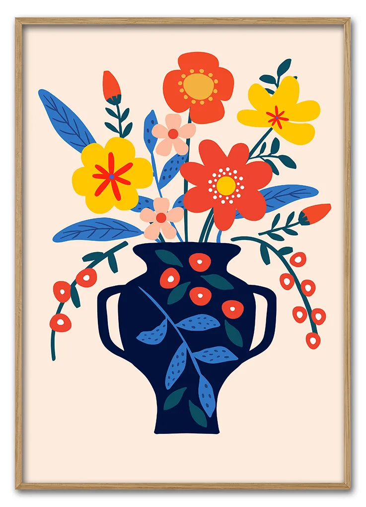 Blooms In Black 29 7x42 Cm