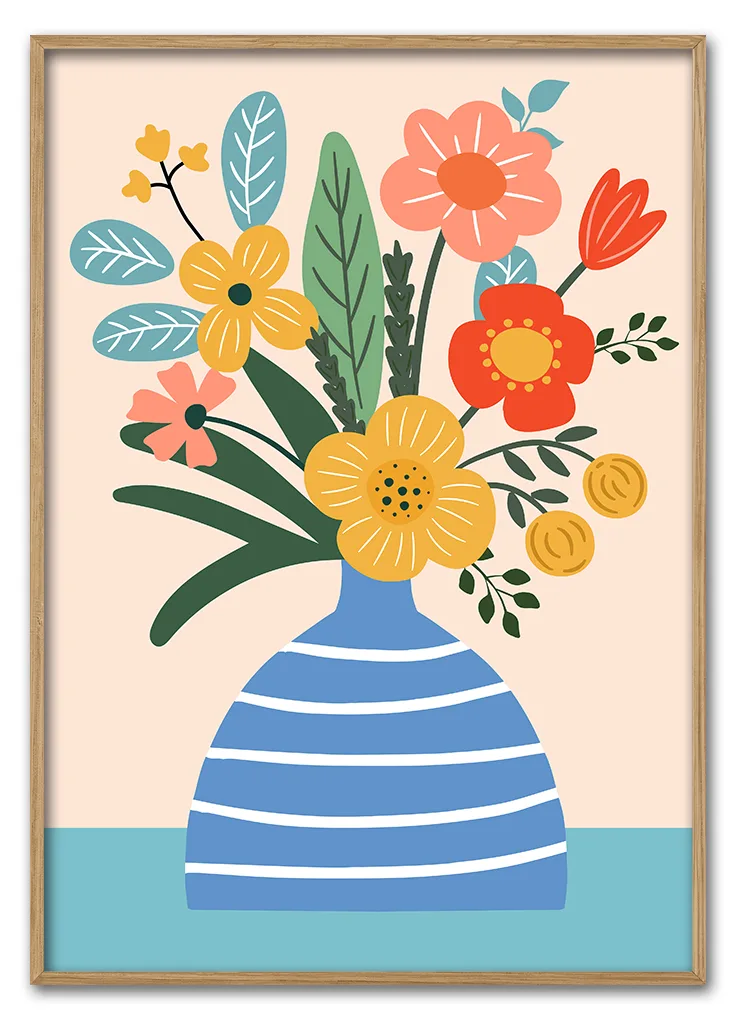Blooms In Blue No 02 29 7x42 Cm
