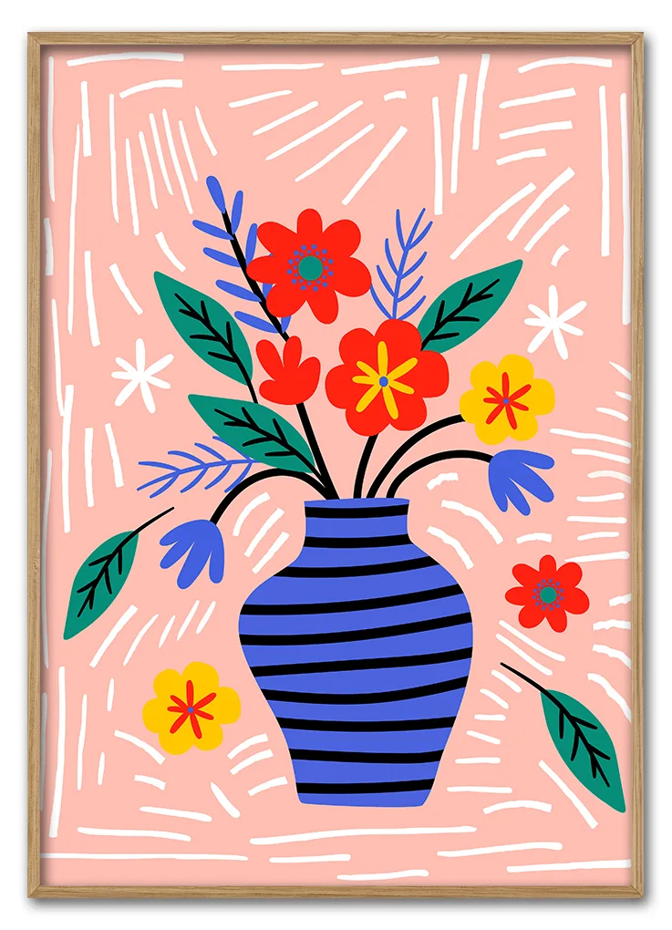 Blooms In Blue No 01 29 7x42 Cm