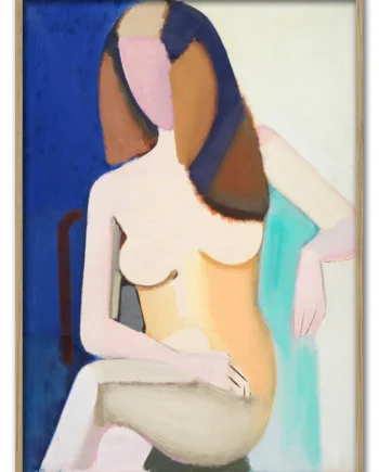 Cubist   Nude   In   Chair   29   7x42   Cm