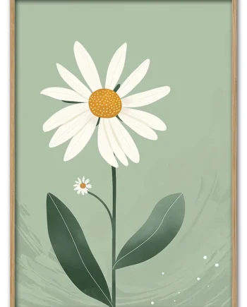 Daisy   On   Green   29   7x42   Cm