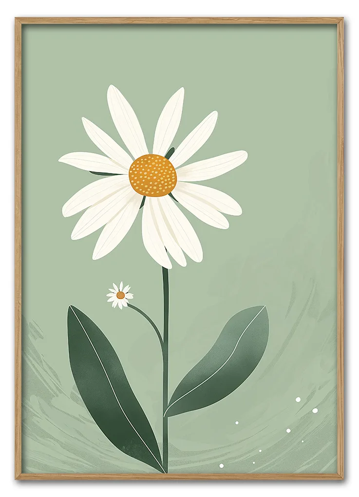 Daisy On Green 29 7x42 Cm