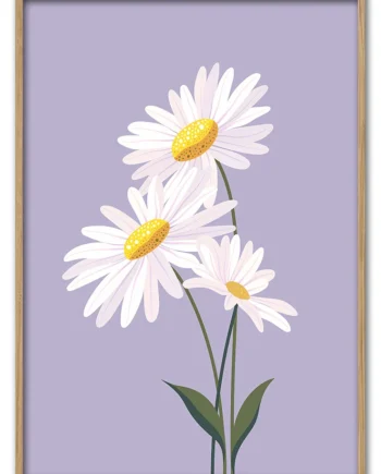 Daisy   On   Lilac   29   7x42   Cm
