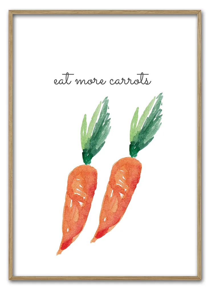 Eat More Carrots 29 7x42 Cm