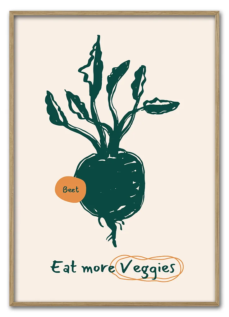 Eat More Veggies Beetroot Edition 42x59 Cm