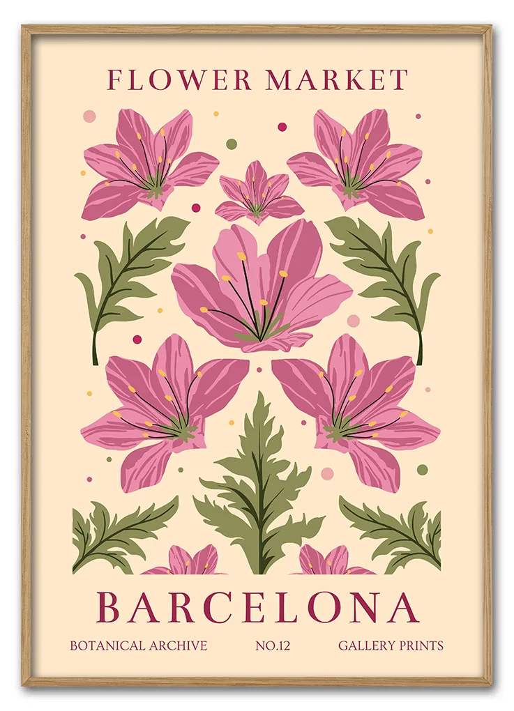 Flower Market Barcelona 29 7x42 Cm
