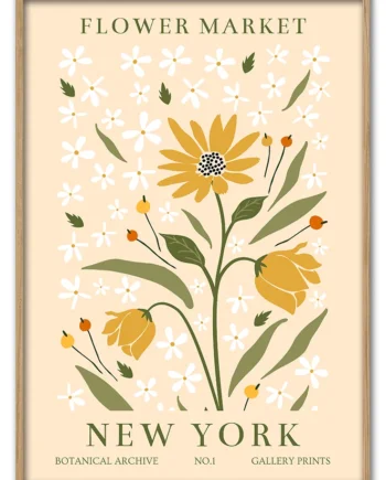 Flower   Market   New   York   29   7x42   Cm