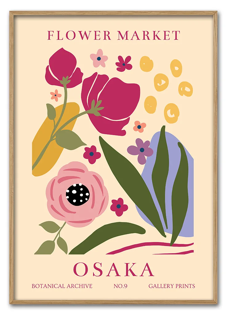 Flower Market Osaka 50x70 Cm