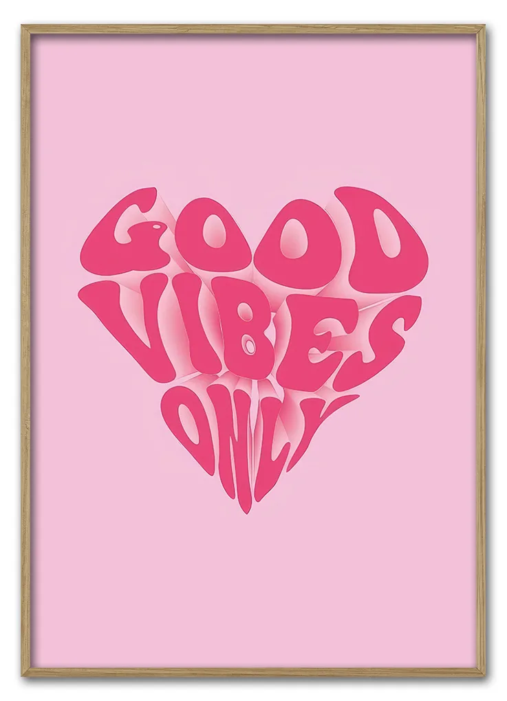 Good Vibes Only Heart 29 7x42 Cm