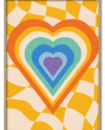 Heart   Waves   Rainbow   50x70   Cm