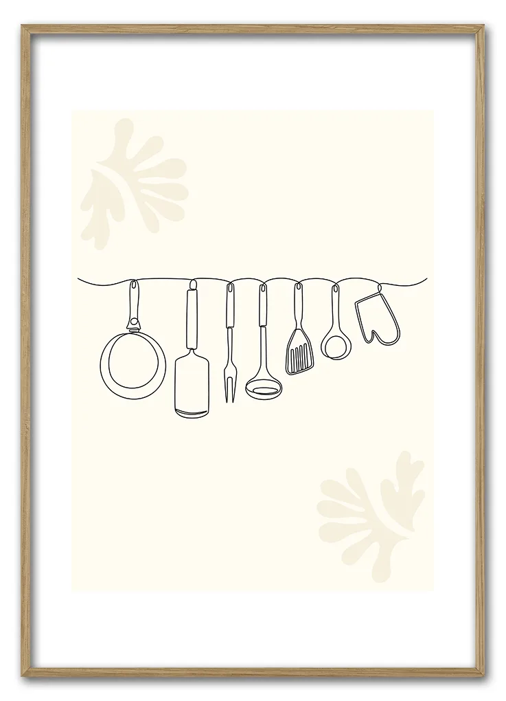 Kitchen Line Art No 02 29 7x42 Cm
