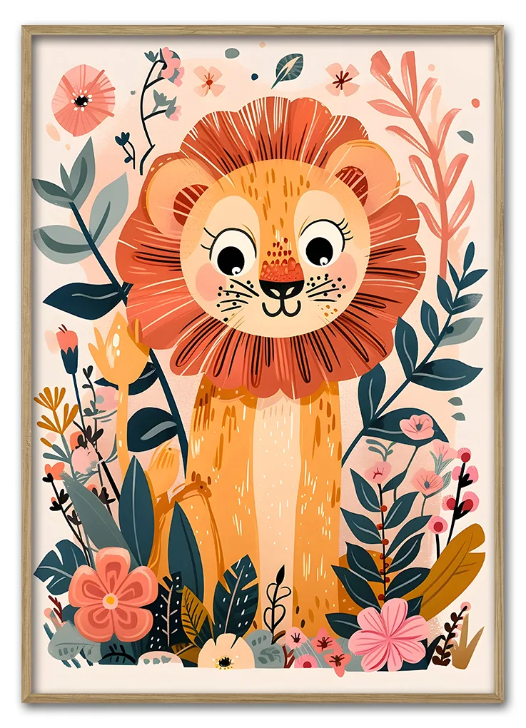 Lion In Bloom No 02 29 7x42 Cm
