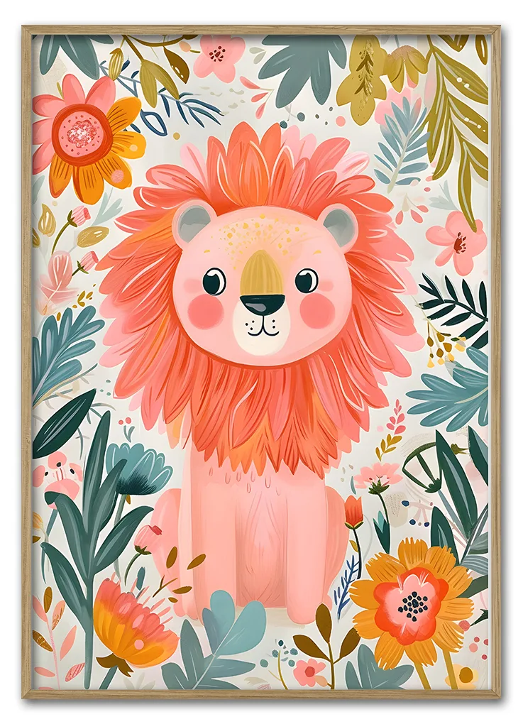 Lion In Bloom No 01 29 7x42 Cm