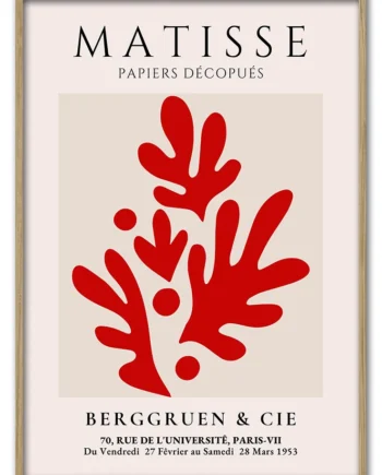 Matisse   Coral   Form   No    12    Red   Series    29   7x42   Cm