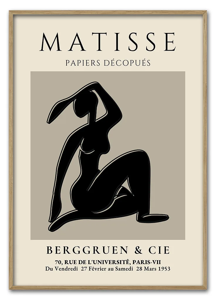 Matisse Cut - Outs No 07 Black Nude 50x70 Cm