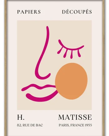 Matisse   Line   Art   No    03    Face     Circle    29   7x42   Cm