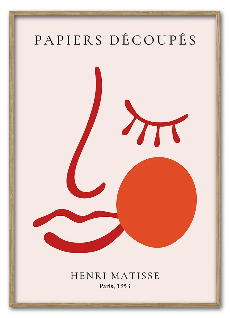Matisse Line Art No 01 Face Circle 29 7x42 Cm