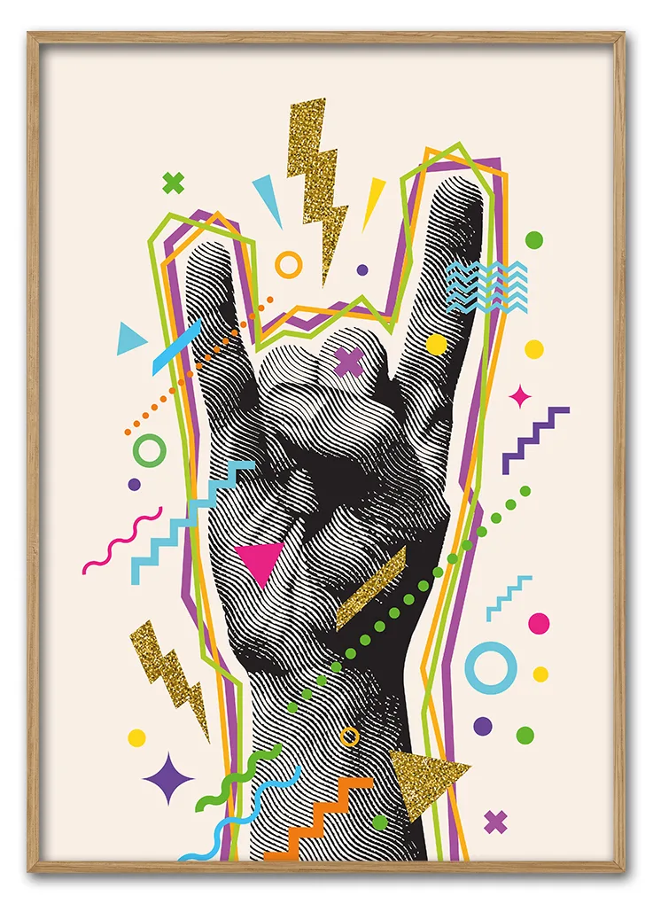 Neon Rock Hand 29 7x42 Cm