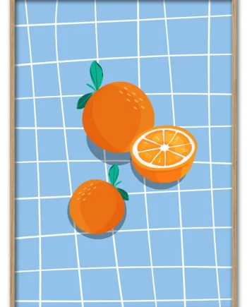Orange   Twist   On   Blue   29   7x42   Cm