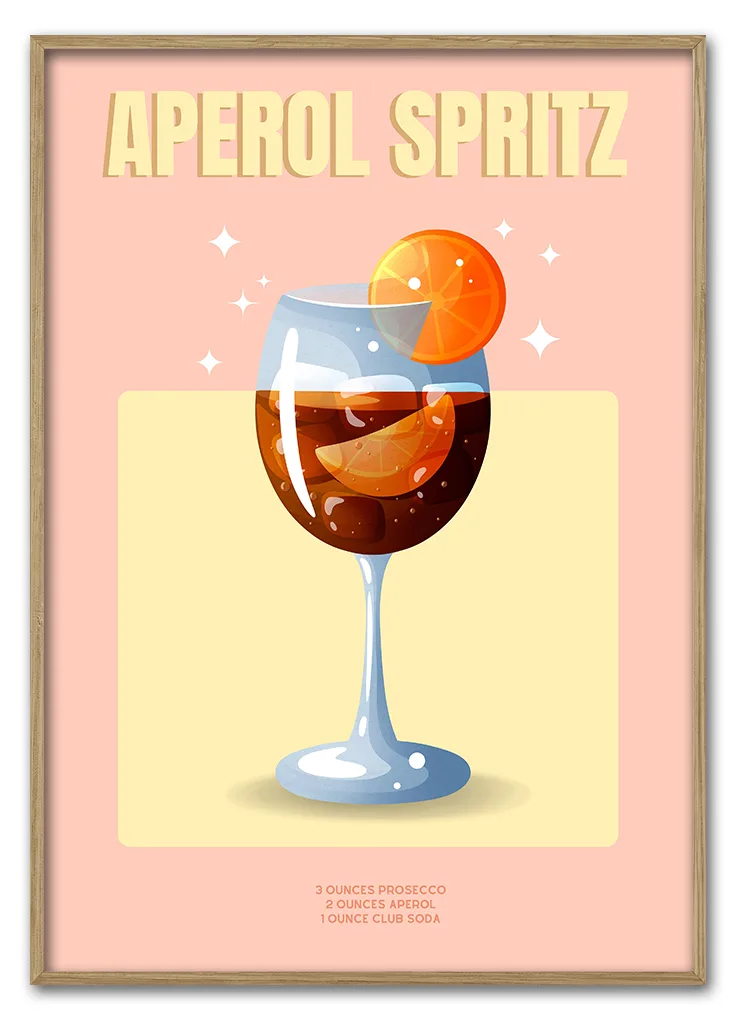 Pastel Classic Aperol Sparkle 50x70 Cm