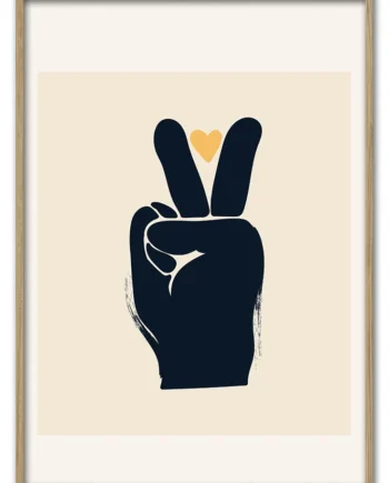 Peace   Hand   Black   29   7x42   Cm