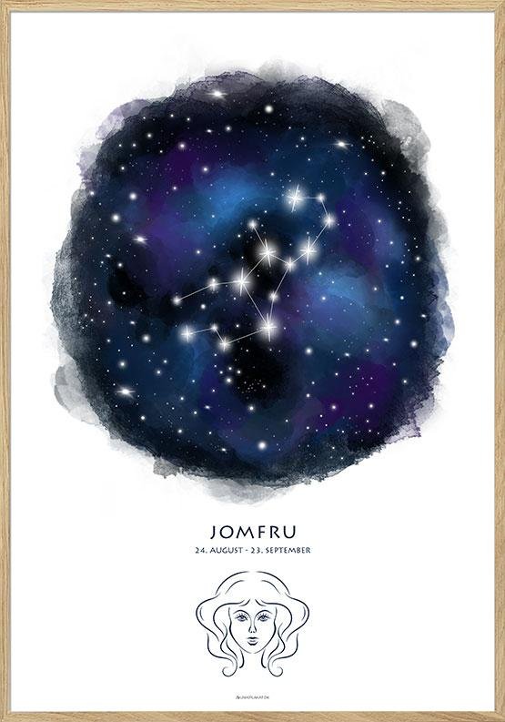 Plakat Med Stjernebillede Jomfruen