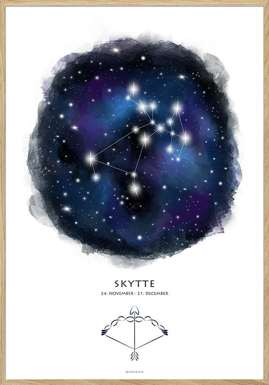 Plakat Med Stjernebillede Skytten