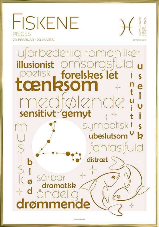 Plakat Stjernetegn Fisk
