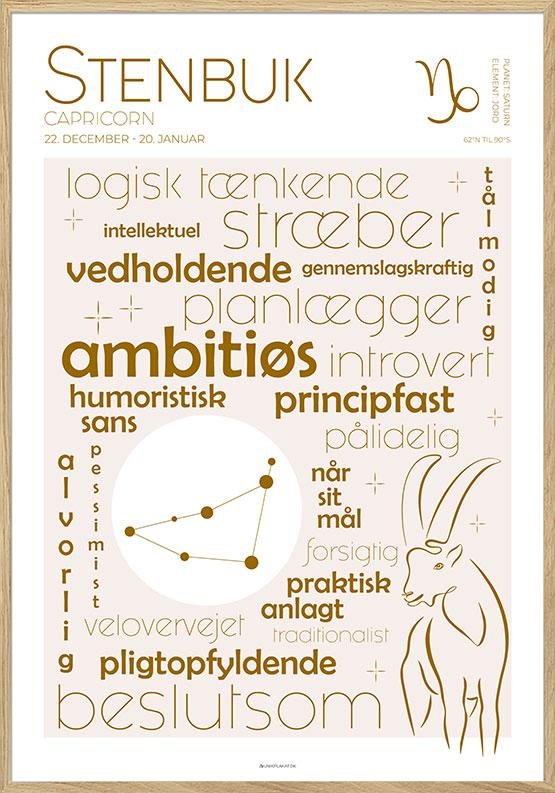 Plakat Stjernetegn Stenbuk