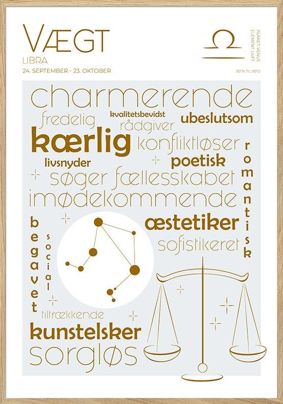 Plakat Stjernetegn Vægt
