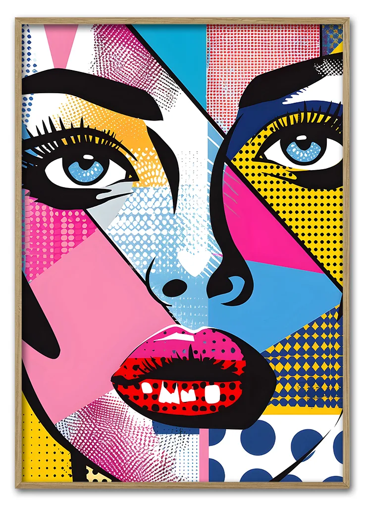 Pop Face Collage 42x59 Cm