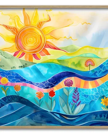 Rainbow   Hills   No    02   50x70   Cm