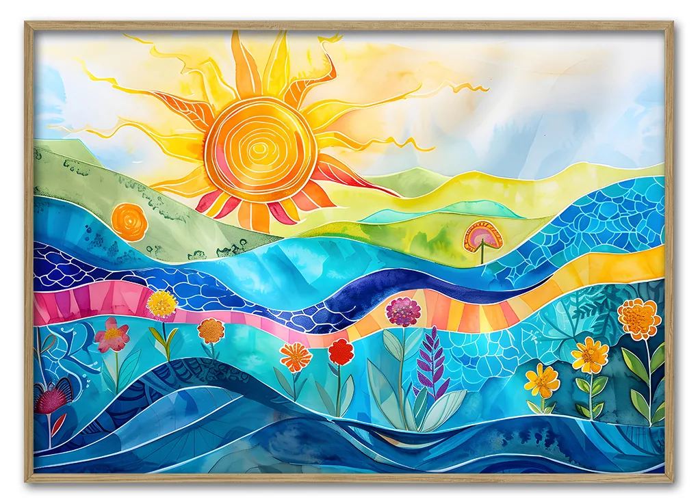 Rainbow Hills No 02 50x70 Cm