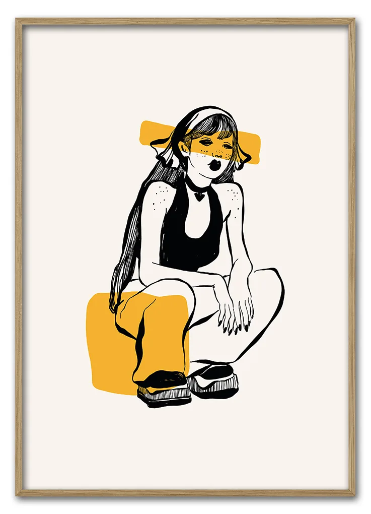 Skater Girl Resting 29 7x42 Cm