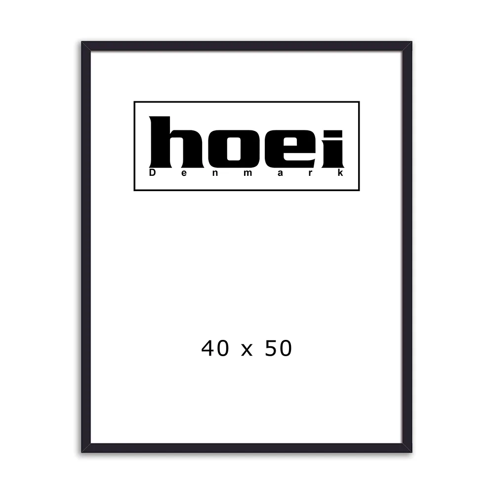 Sort Aluminiumsramme 40x50 Cm