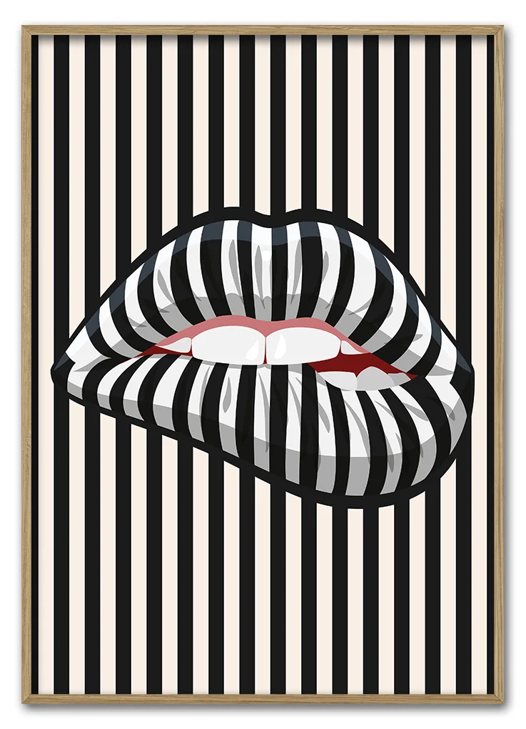 Striped Lips Illusion 29 7x42 Cm