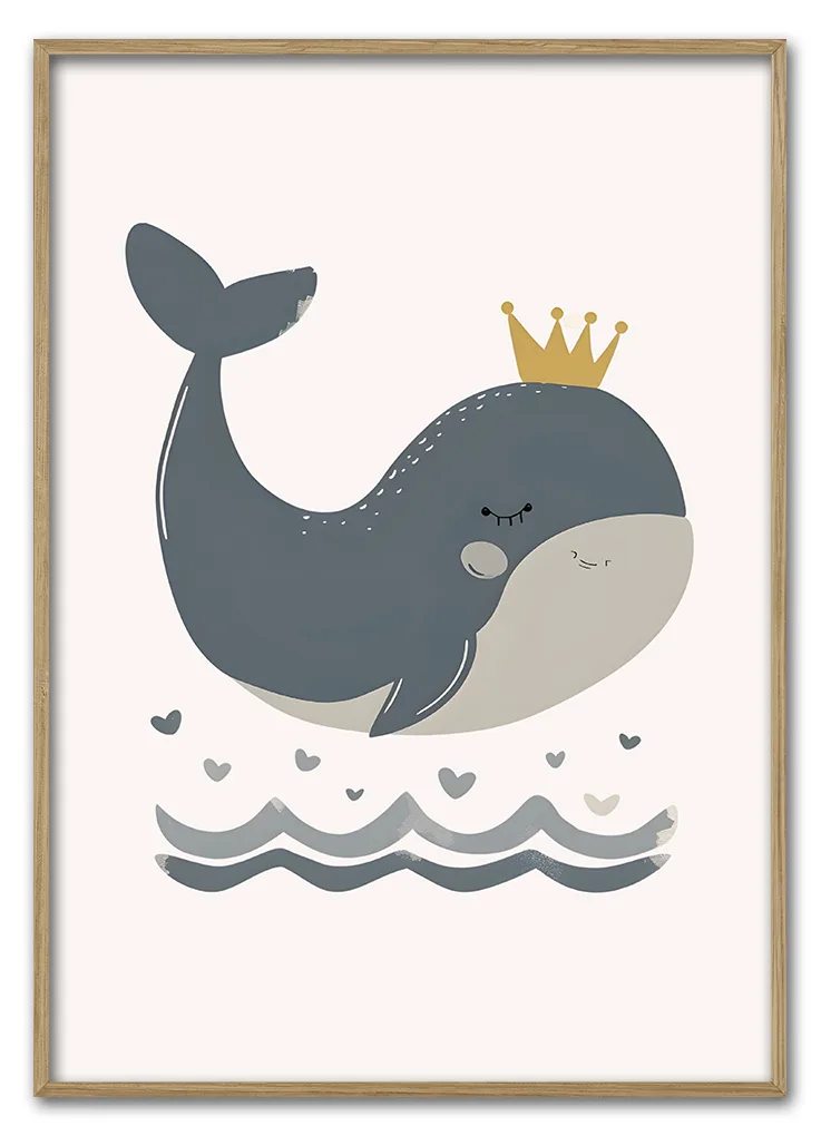 Whale With Crown 29 7x42 Cm