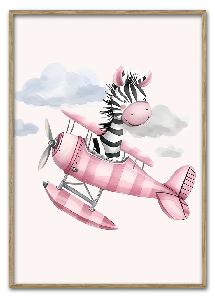 Zebra Flyer Pink 42x59 Cm
