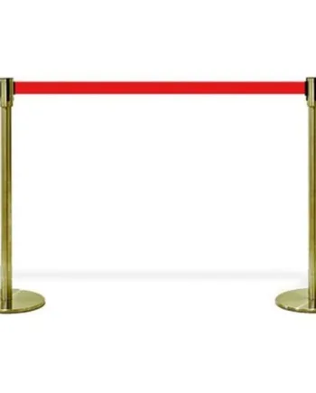 Afspærringsstolpe   System        Standere   Med   Rødt   Bælte