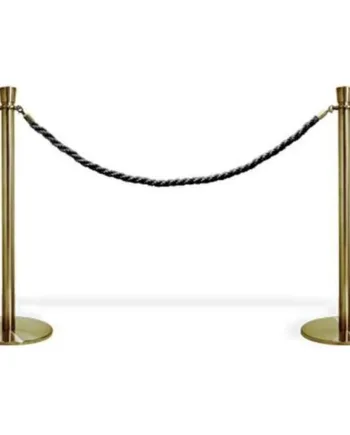 Afspærringsstolpe   System        Standere   Med   Sort   Reb