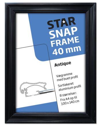 Alu   Klapramme   Antik    Sort    40   Mm   Profil