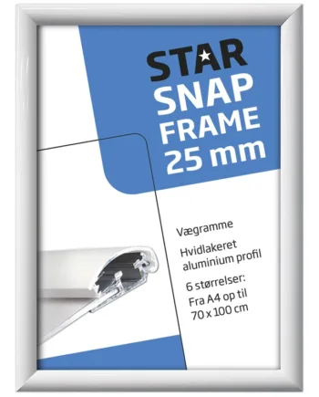 Alu   Klapramme    Hvid    25   Mm   Profil