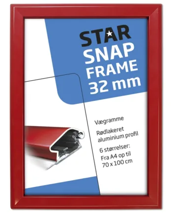 Alu   Klapramme    Rød    32   Mm   Profil