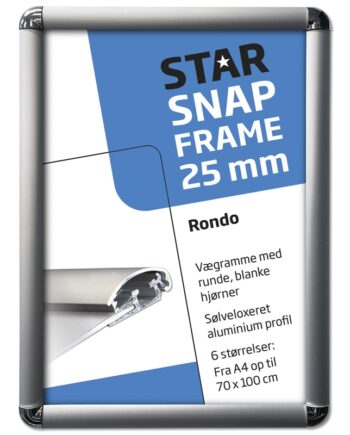 Alu   Klapramme   Rondo    Sølv    25   Mm   Profil