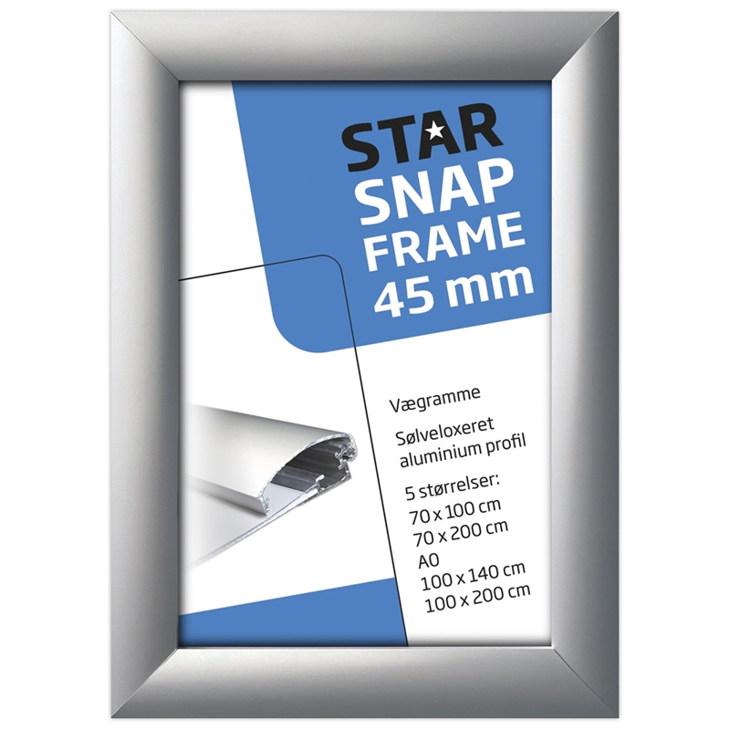 Alu Klapramme Sølv 45 Mm Profil