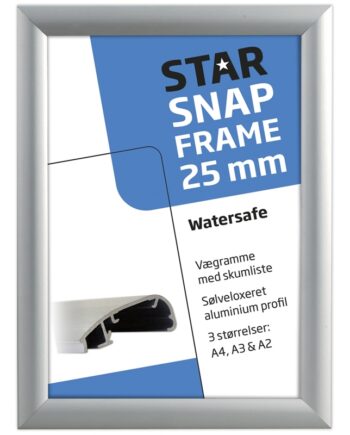 Alu   Klapramme   Watersafe    Sølv    25   Mm   Profil